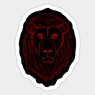 Lion (Red) Sticker